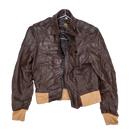 Brown Leather Flight Jacket - Medium