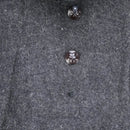 Bulgarian Grey Wool Overcoat - Small
