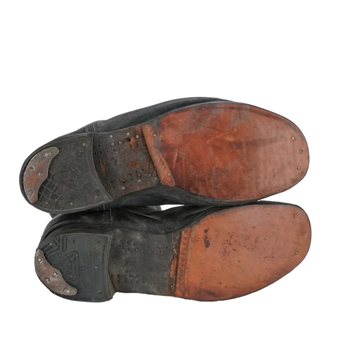 East German Officer Leather Jackboots - 8 UK