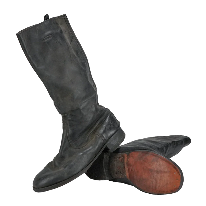 East German Officer Leather Jackboots - 8 UK