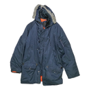 Navy Blue Military Style Parka - Large - Army & Outdoors - Parkas