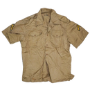 US Army 1950s Khaki Short Sleeve Shirt - Large