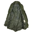 US Army Olive Nylon Raincoat - 36S, Small