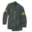 US Army Wool Service Dress Jacket - 37R, Small