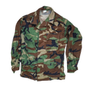 US Made Lion Apparel Woodland Ripstop BDU Shirt with 'Bulldogs' Logo - Medium - Army & Outdoors - Field Shirts