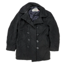 US Made Schott 740N Black Pea Jacket - 34, XSmall - Army & Outdoors - Great Coats