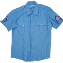 US Made Sentry Blue Service Short Sleeve Shirt - 17, Large