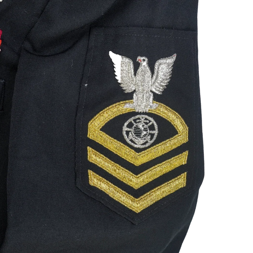 US Navy Service Dress Jacket w/ Ribbon Bars - 44L, XLarge