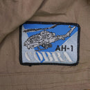 US Tan Flight Suit Shirt w/ AH-1 Cobra Patch - 42T - US Army Surplus - Field Shirts