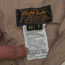 US Tan Flight Suit Shirt w/ AH-1 Cobra Patch - 42T - US Army Surplus - Field Shirts