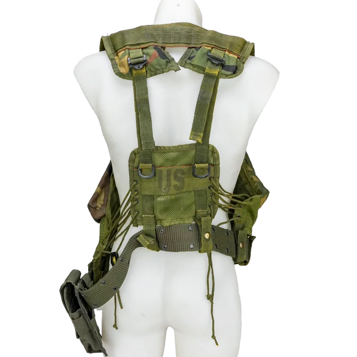 USGI 1st Gen Woodland Load Bearing Vest w/ Belt - Medium