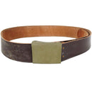Czech Military Leather Belt - Plain Buckle - Czech Army Surplus - Belts