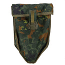 German Tri-Fold Shovel & Flecktarn Cover - German Army Surplus - Entrenching Tools