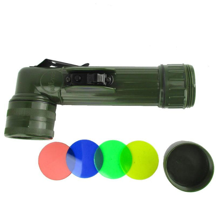 Olive Drab Anglehead LED Torch - Mil-Tec - Torches