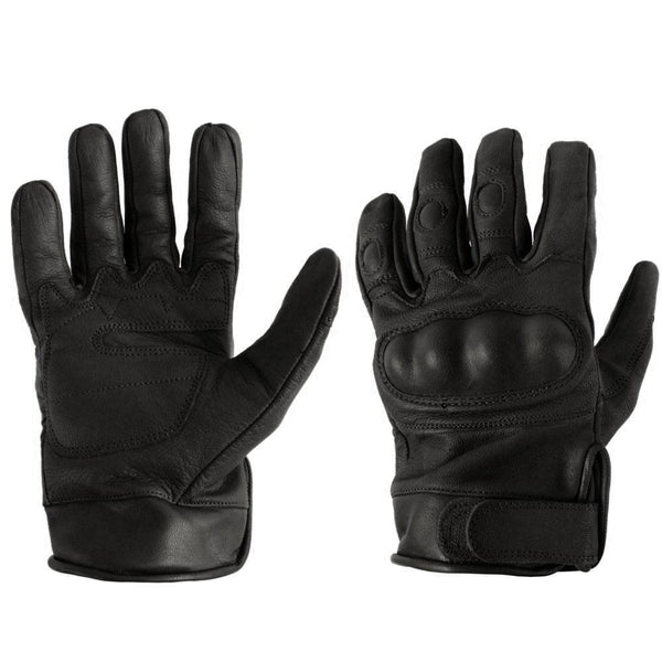 Black Reinforced Leather Gloves