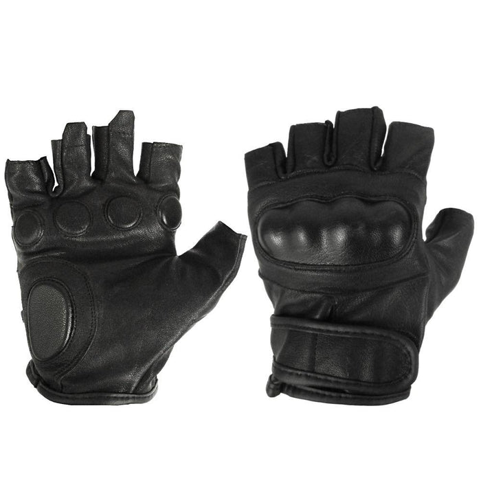 Fingerless Reinforced Leather Gloves