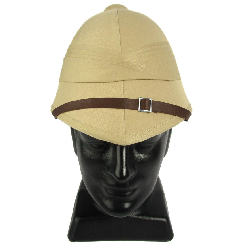 Classic British Army Tropical Pith Helmet Replica – Khaki Unbadged Military Style