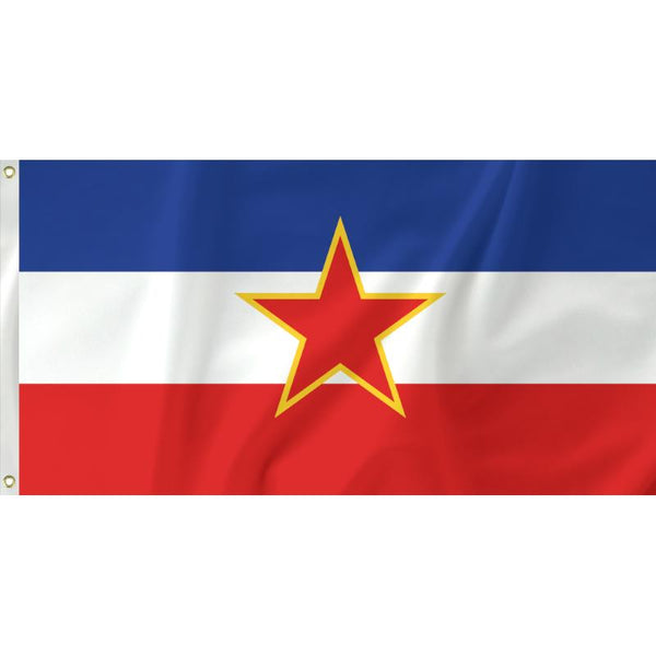 Yugoslavia Flag - With Red Star
