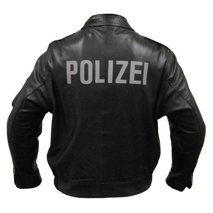 German Police Leather Jacket