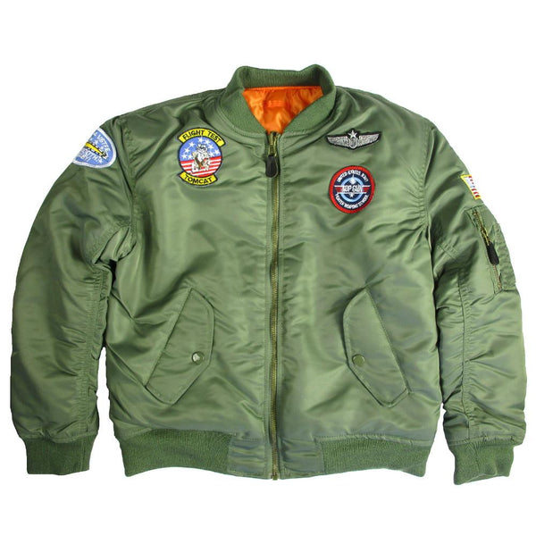 Kids MA1 Jacket with patches