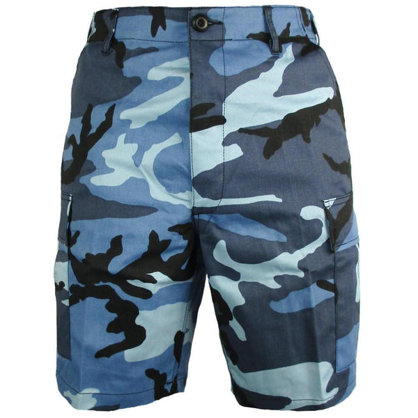 Camo discount shorts blue