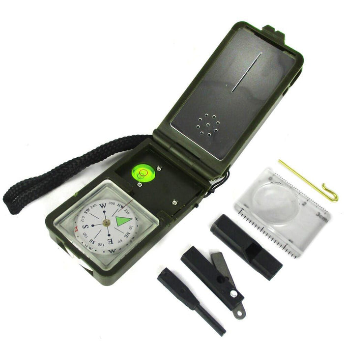 Boussole Mil-Tec 10 Fonctions – Olive – Survie, Randonnée, Marche